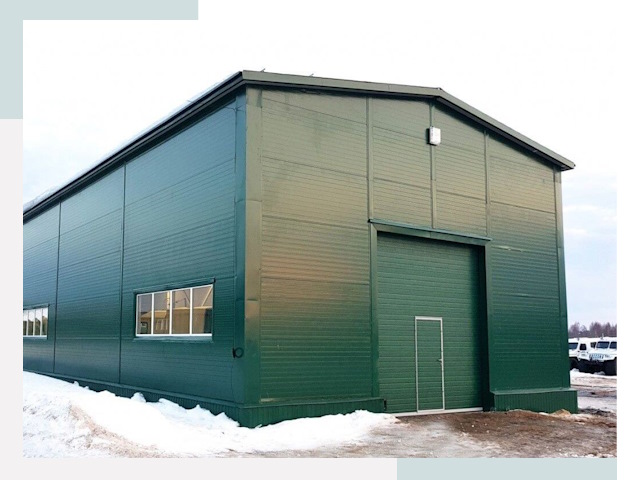 Двускатные ангары в Губкине