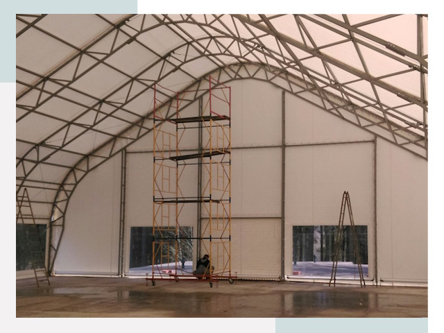 Шатровые ангары в Губкине