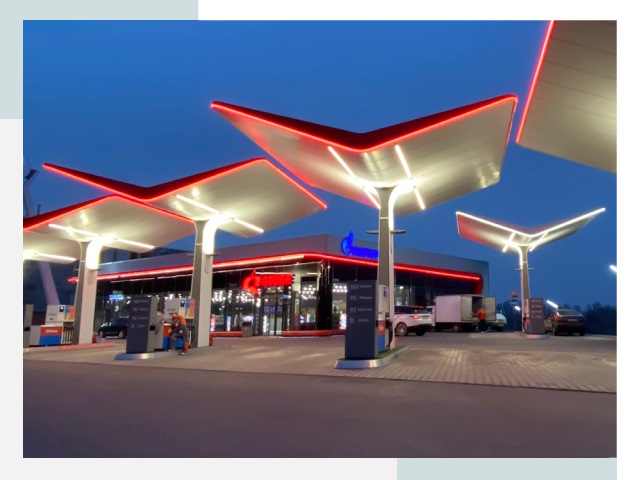 Навесы для АЗС в Губкине
