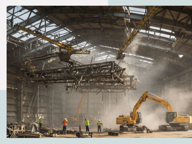 Демонтаж ангаров в Губкине от 609 руб. за м²